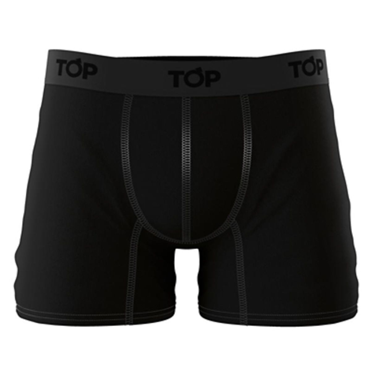 TOP - Pack 3 Boxer Negros Medio Algodón Top.