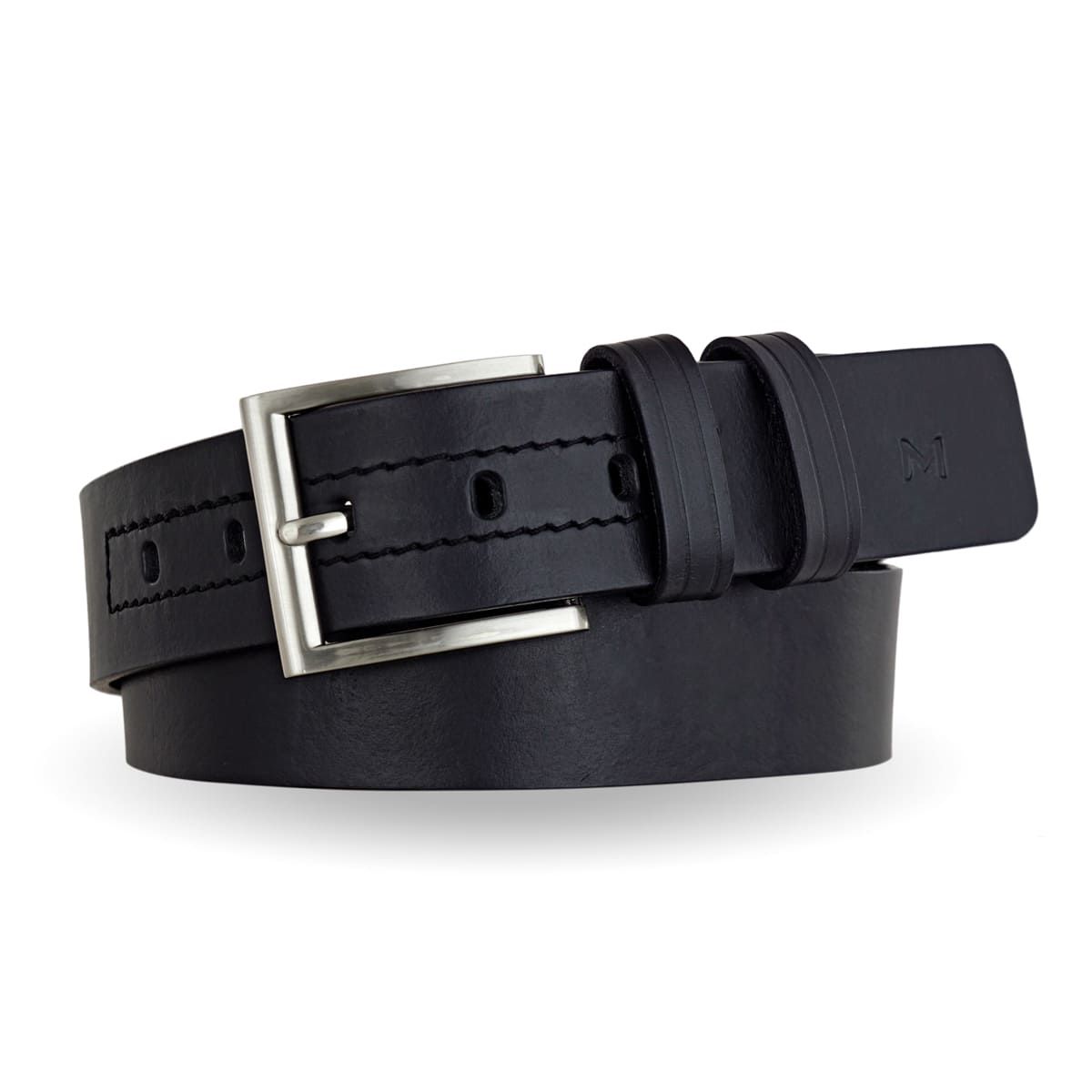 MIURA - Cinturón Cuero Genuino Murat Negro Miura