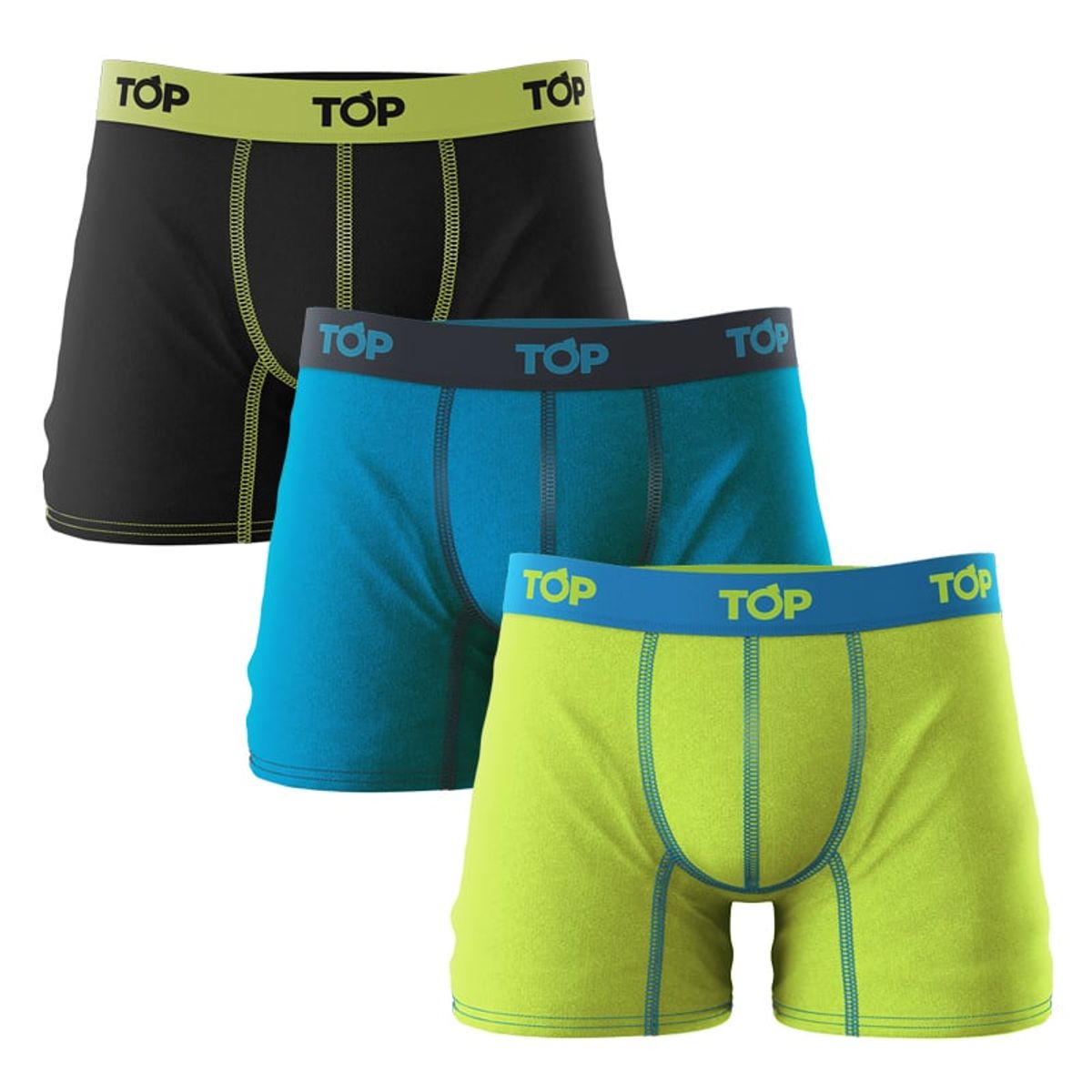 TOP - Pack 3 Boxer Medio Algodón Top C4