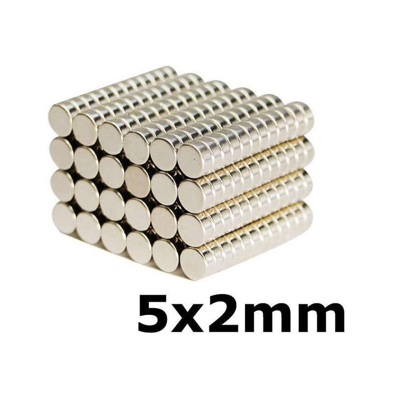 GENERICO - Imanes neodimio paquete 150 unidades de 5x2 mm cilindro