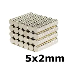 GENERICO - Imanes neodimio paquete 150 unidades de 5x2 mm cilindro