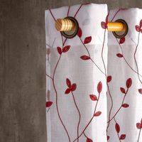 Set Velo Teresita Bordado Rojo 140 X 225 Cm