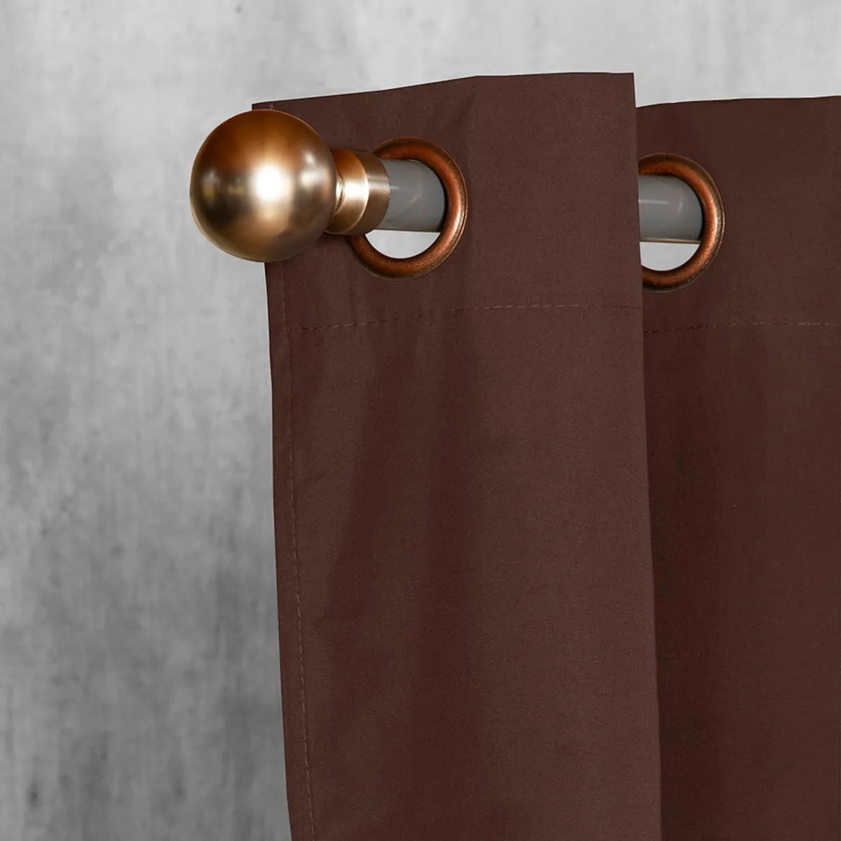 MASEL - Set 2  Cortinas Black Out Microfibra Chocolate  140 X 225