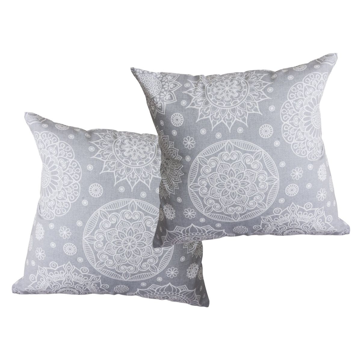 MASEL - Set 2 Cojin Terraza 50 X 50  Lona Jalebi   Gris