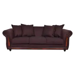 MASEL - Sofá Esmirna  Soft 3C Chocolate 208X84 X82