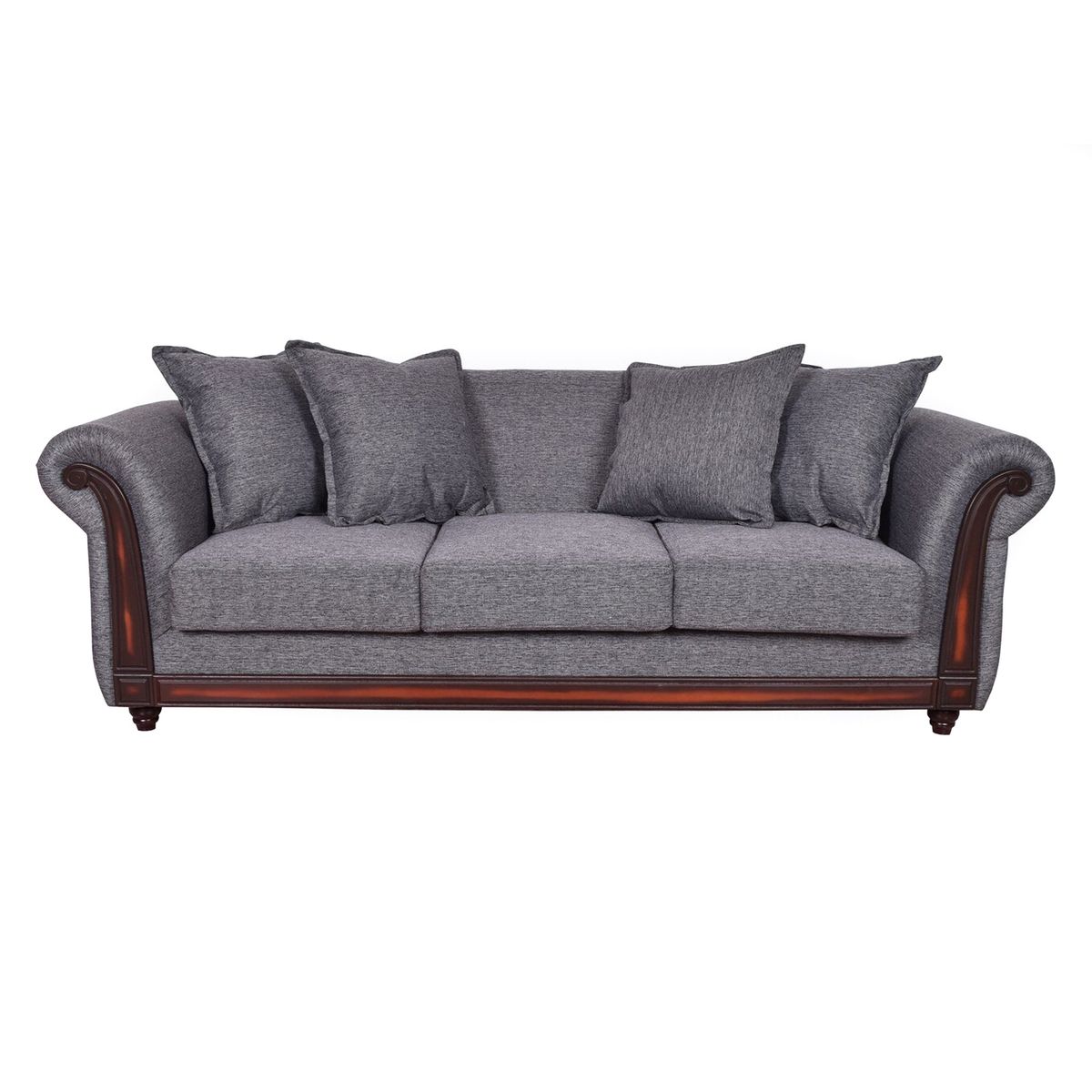 MASEL - Sofá  Esmirna   Soft  3C  Tela Gris  200X84 X82