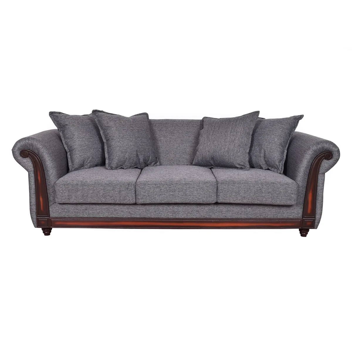 MASEL - Sofá  Esmirna   Soft  3C  Tela Gris  200X84 X82