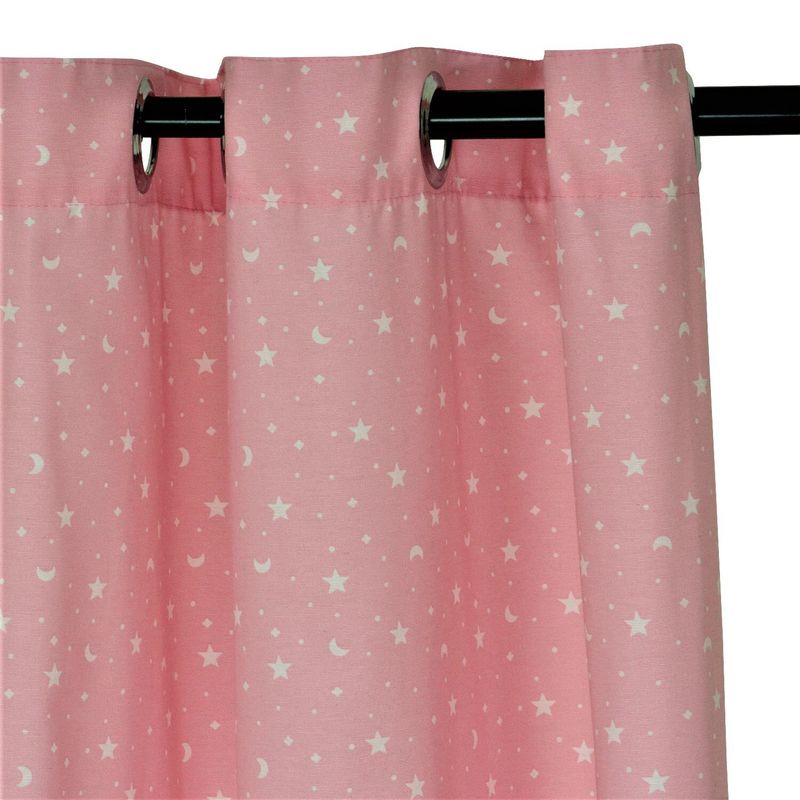 MASEL - Cortina Lona Española Estrellita Rosado 140 X 225