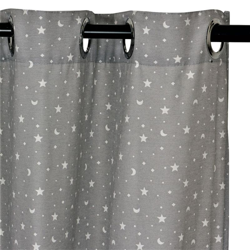 MASEL - Cortina Lona Española Estrellitas Gris