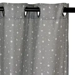 MASEL - Cortina Lona Española Estrellitas Gris