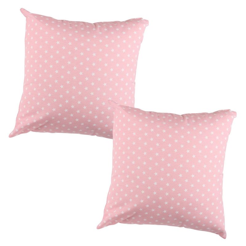 MASEL - Set  2 Cojines Lona Mini Estrellitas Jade 50X50