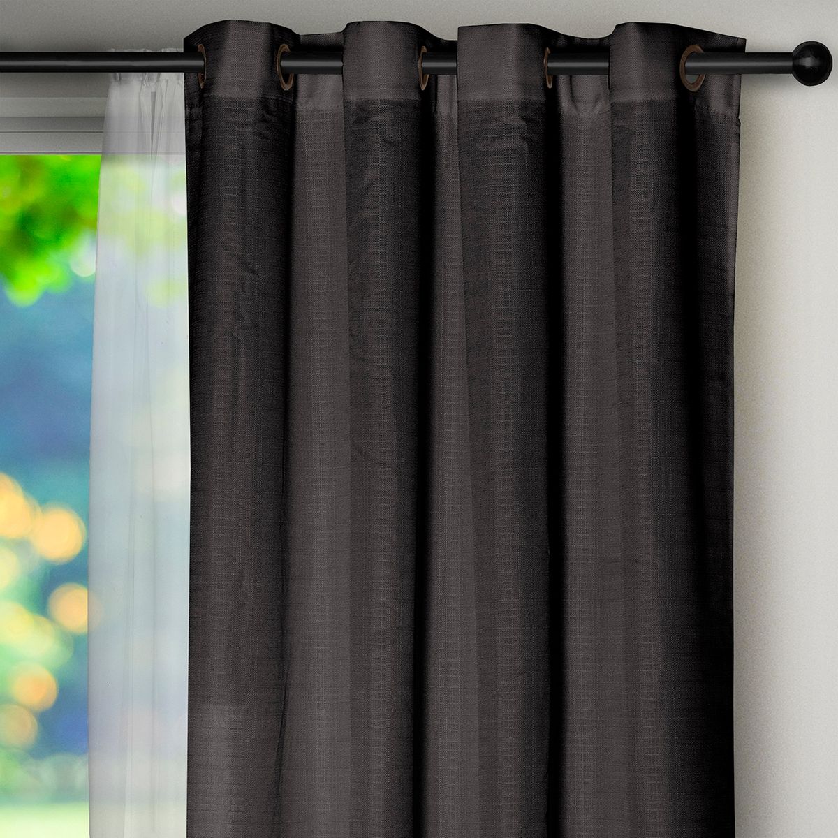 MASEL - Set Cortinas  Barbara 8 Piezas  Gris Osc  140 X225