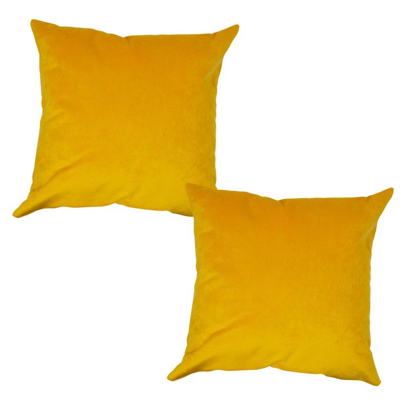 MASEL - Set 2 Cojines 40 X 40 New Velvet  amarillo