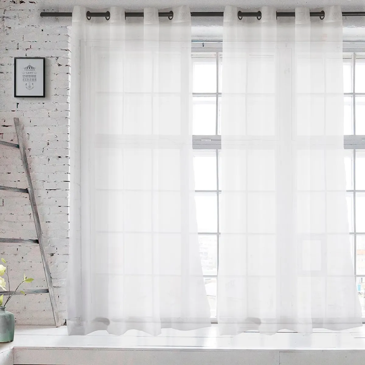 MASEL - Set Gasa  Lisa Argolla  Blanco140X225