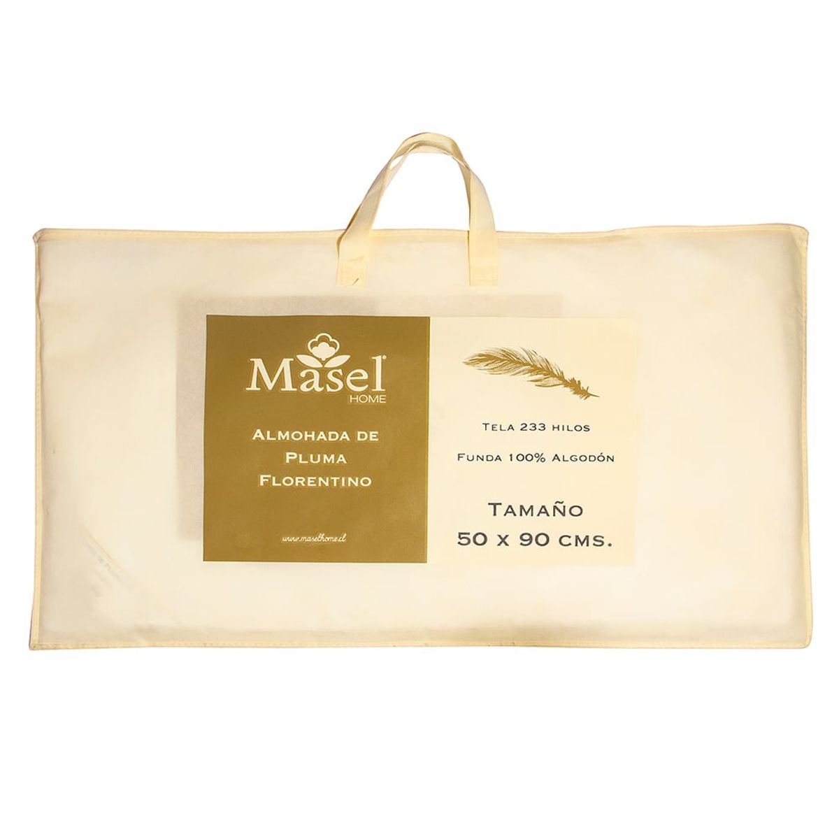 MASEL - Almohada  Pluma  50X90 Florentino- MASEL