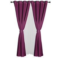 Set Cortinas Barbara 8 Piezas Morado