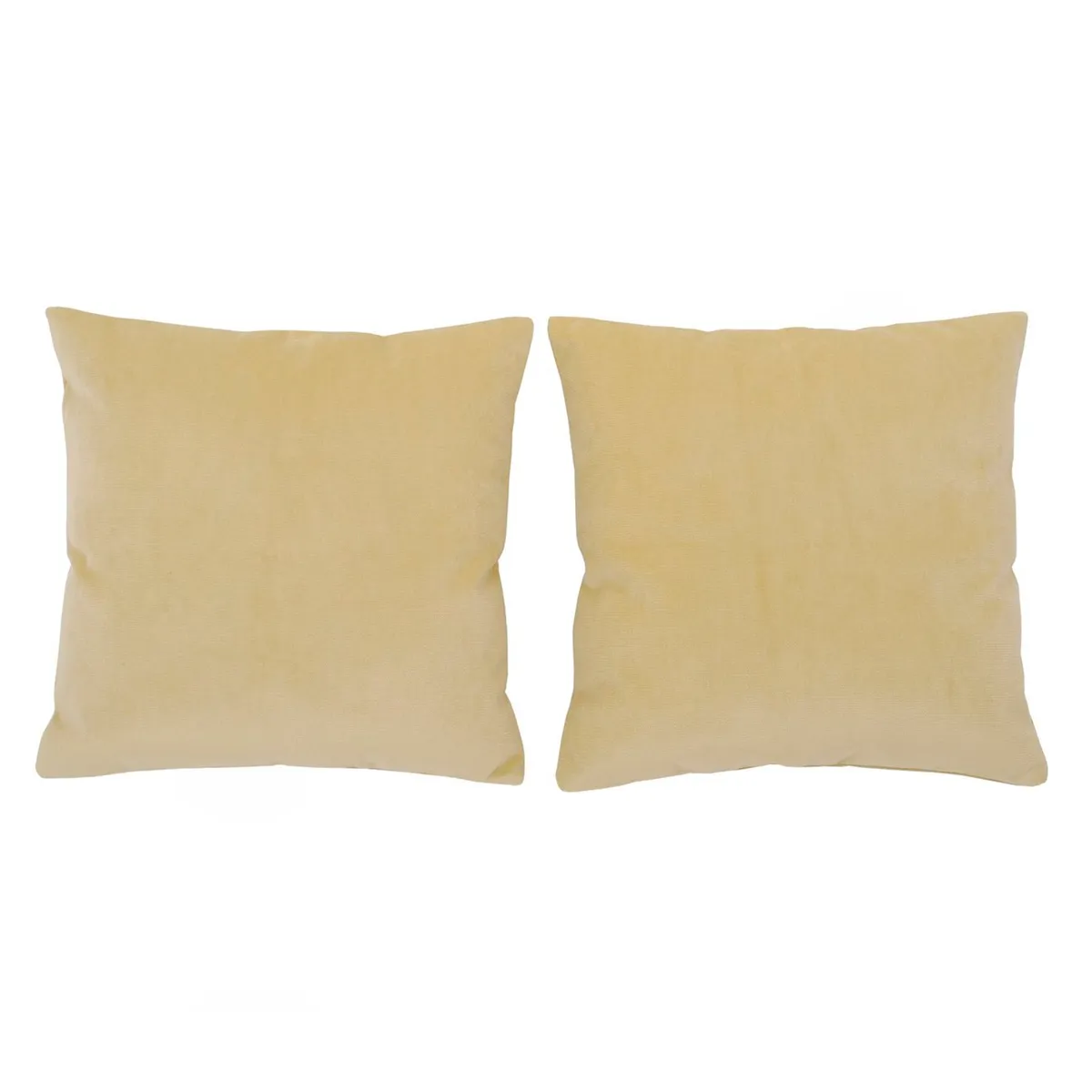 MASEL - Set 2 Cojines Felpa Velvet Beige