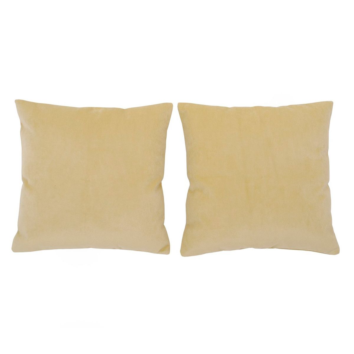 MASEL - Set 2 Cojines Felpa Velvet Beige