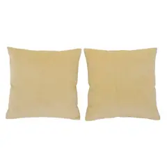 MASEL - Set 2 Cojines Felpa Velvet Beige
