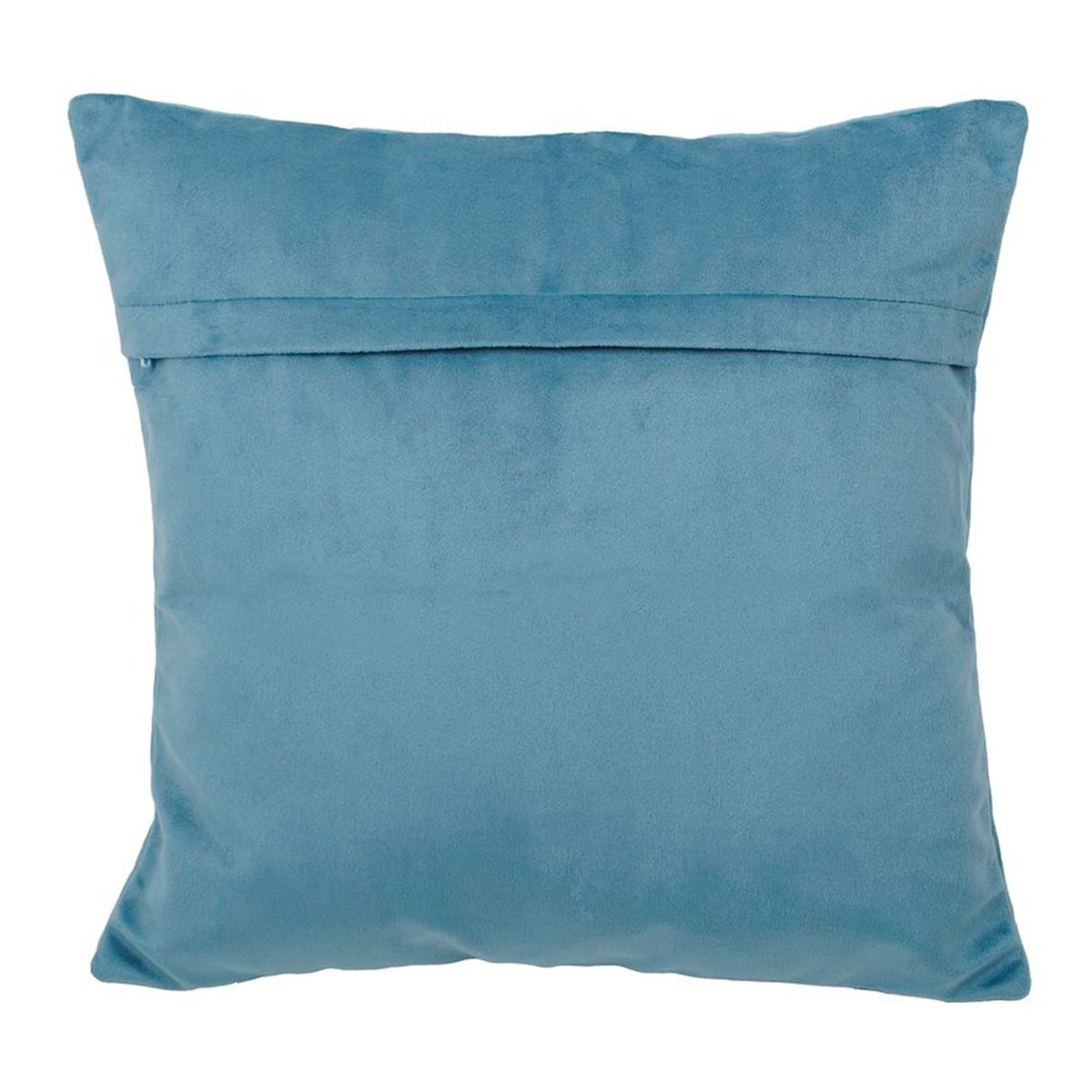 MASEL - Set 2 Cojines Felpa Velvet Petroleo