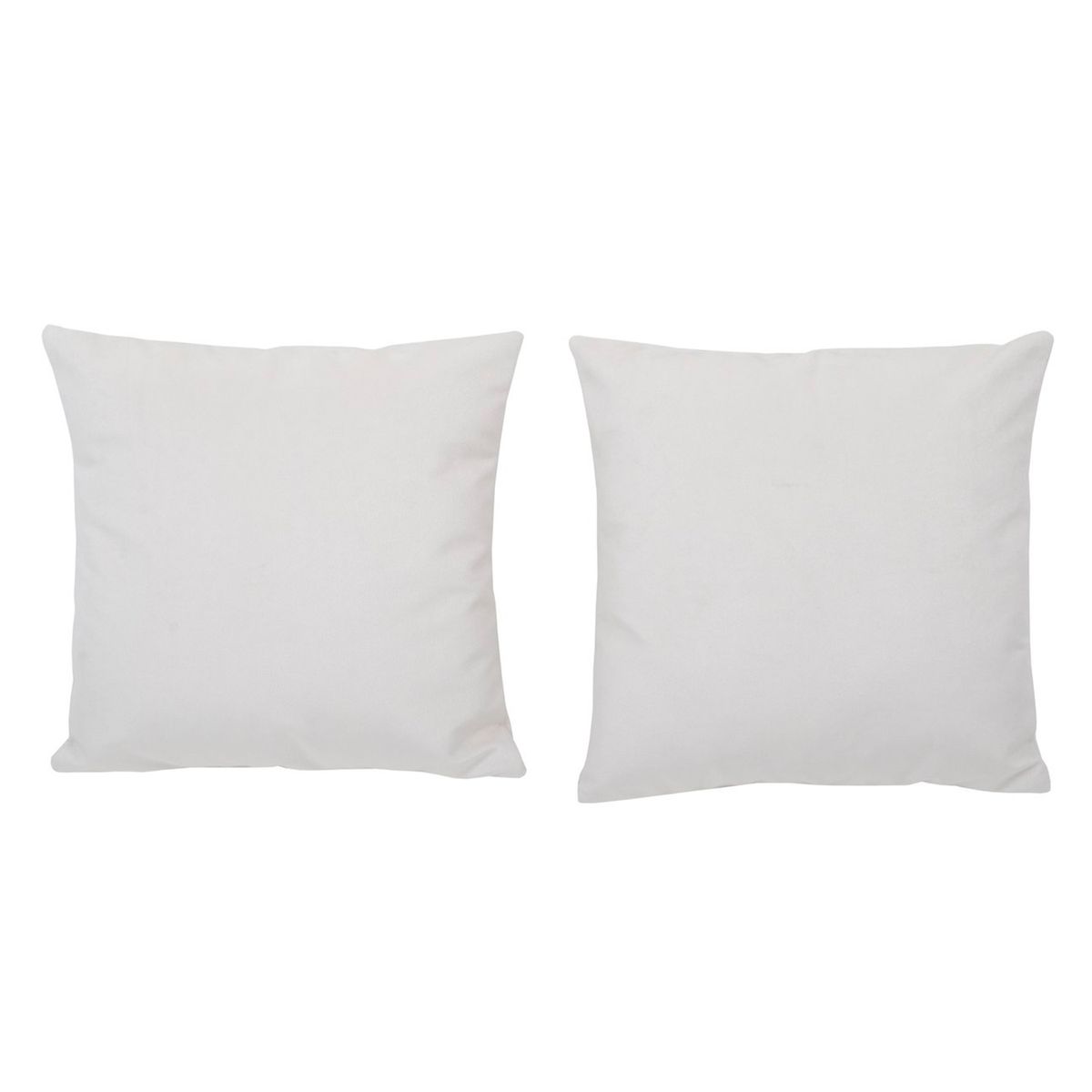 MASEL - Set 2 Cojínes Felpa Velvet Ivory