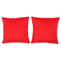 Set 2 Cojínes Felpa Velvet Rojo