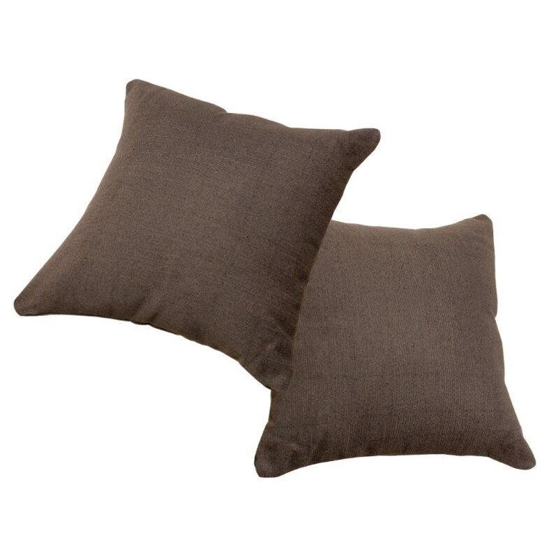 MASEL - Set 2 Cojín 45X45 Cm Lucia Plain Gris Oscuro