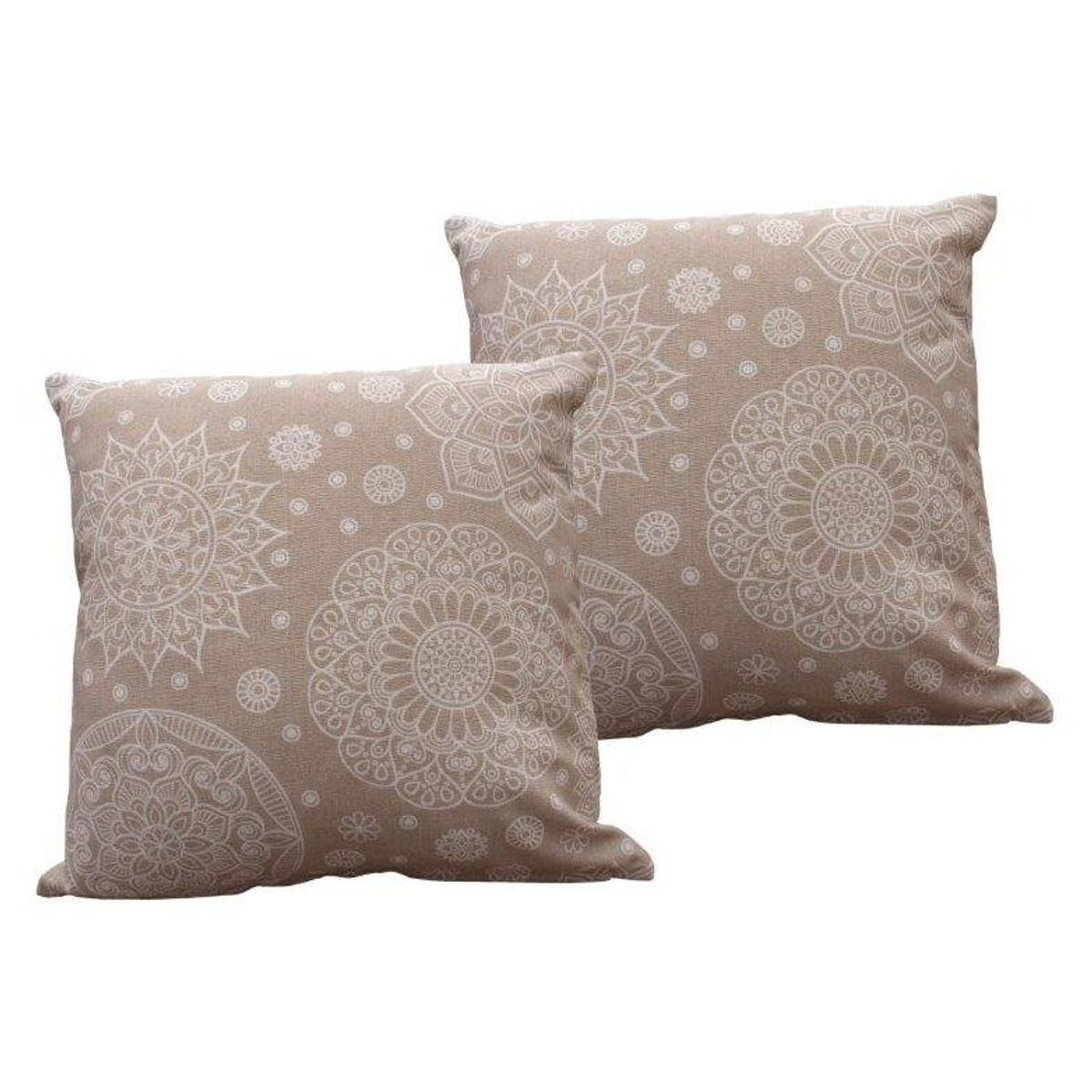 MASEL - Set 2 Cojines Terraza 50 X 50  Lona Jalebi Beige