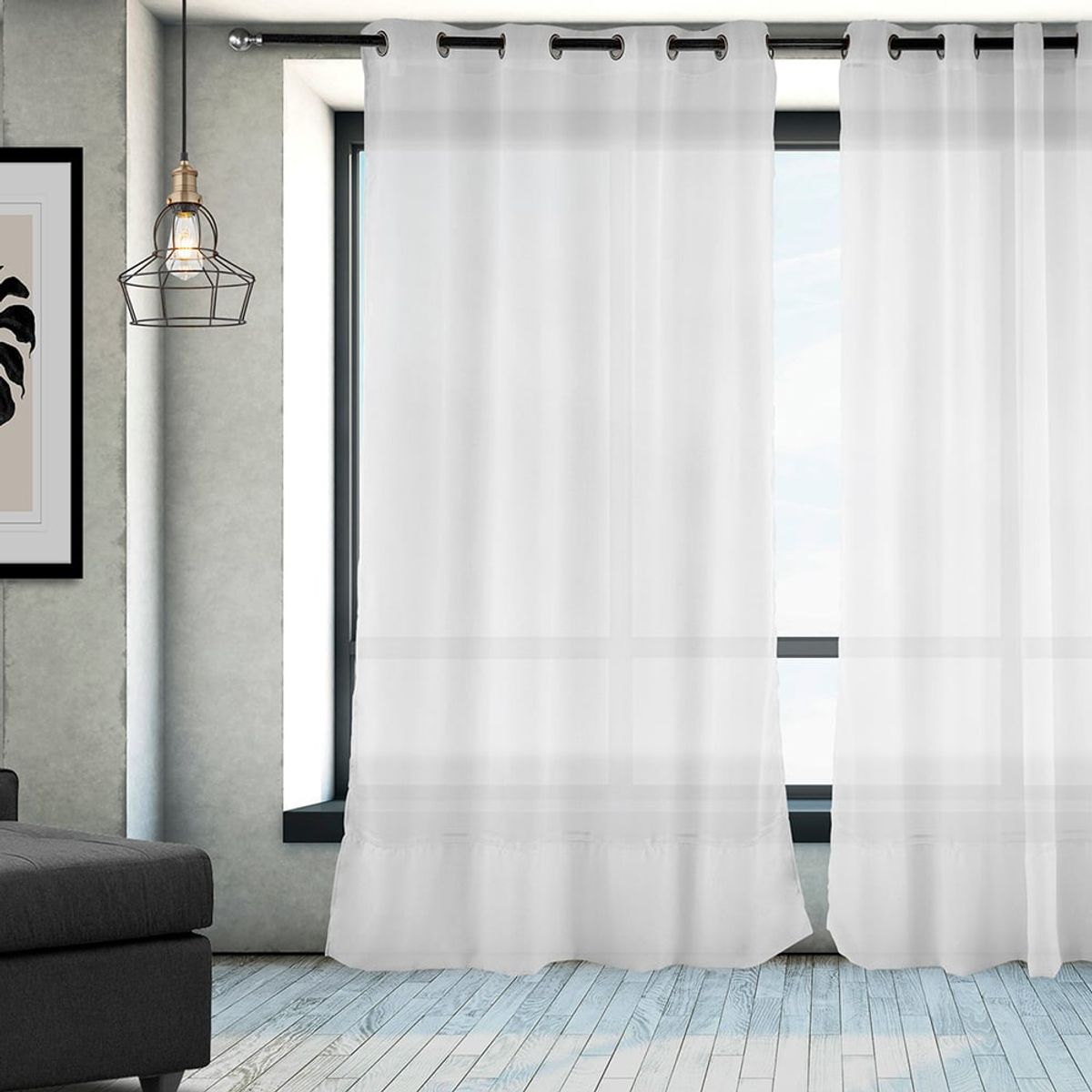 MASEL - Set Cortinas Gasa Basta 140 X 225