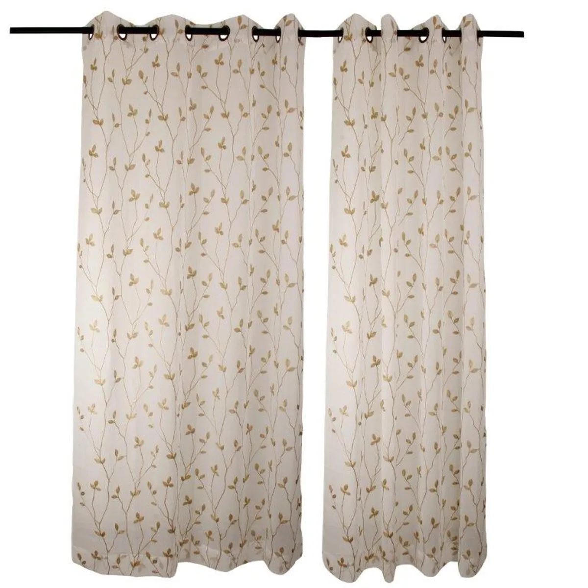 MASEL - Set  Velo Teresita  Bordado Beige 140 X 225 Cm