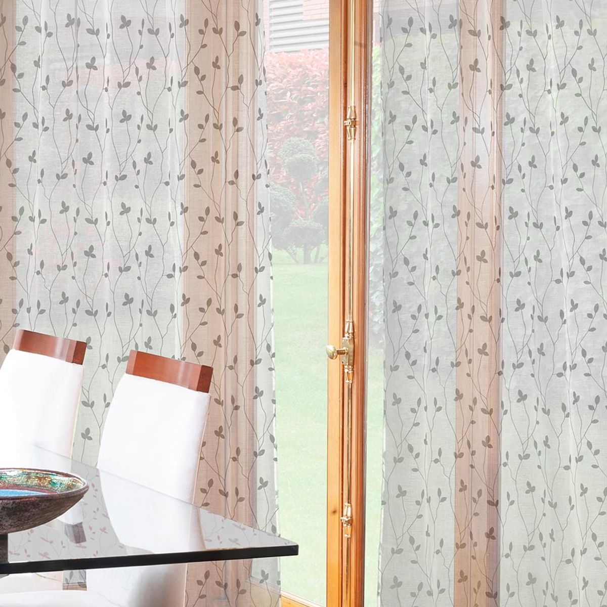 MASEL - Set Velo Bordado Teresita Gris 140X225