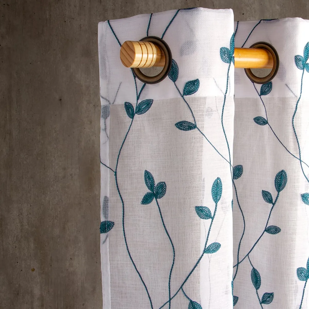 MASEL - Set Velos  Teresita  Bordado  Turquesa 140X225