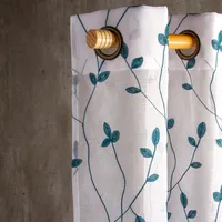 Set Velos Teresita Bordado Turquesa 140X225