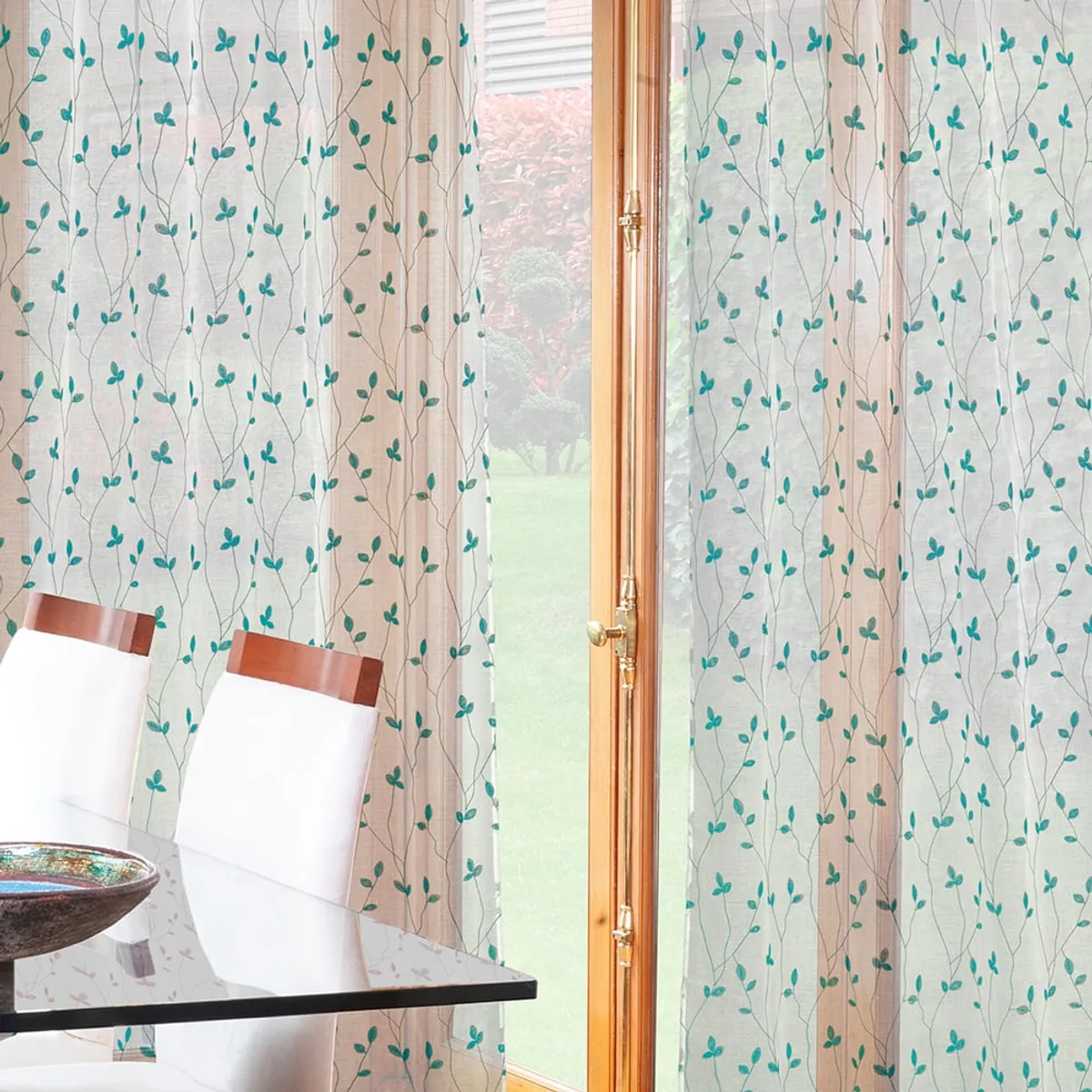 MASEL - Set Velos  Teresita  Bordado  Turquesa 140X225