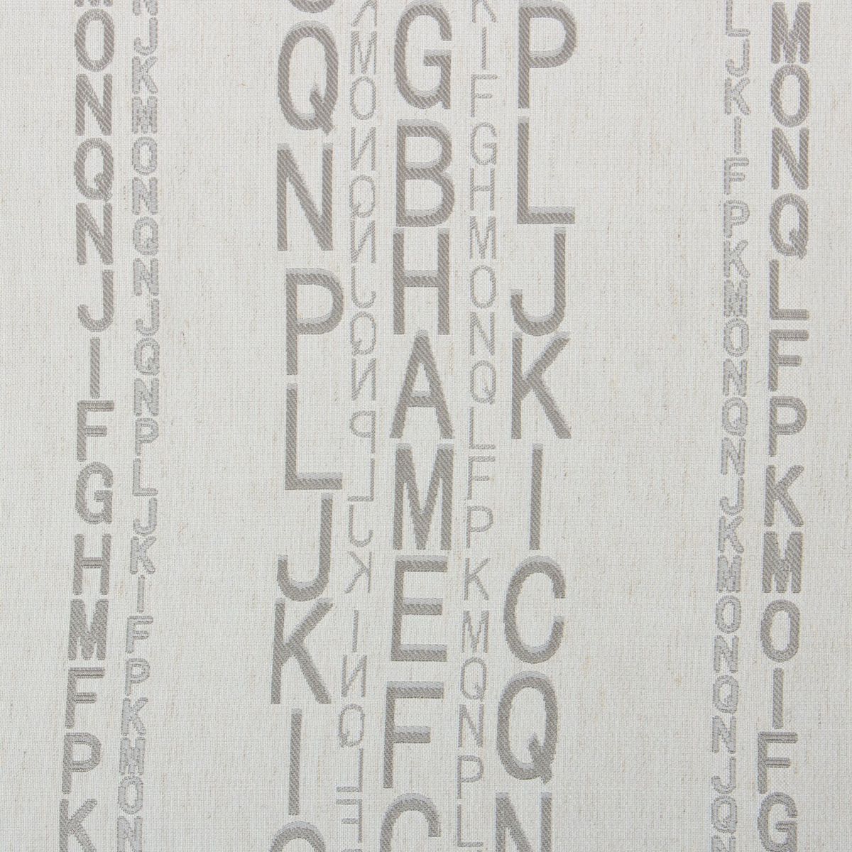 MASEL - Cortina Lino Letras Gris Claro 140 X 225.