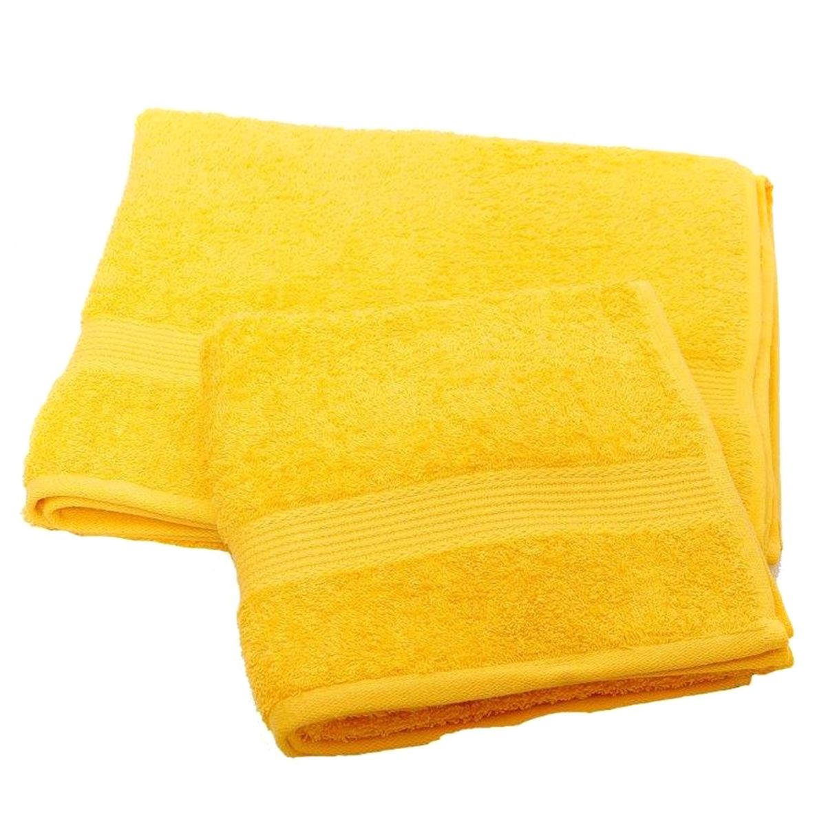 MASEL - Set 2 Toallas Florentino 100% Algodon Amarillo