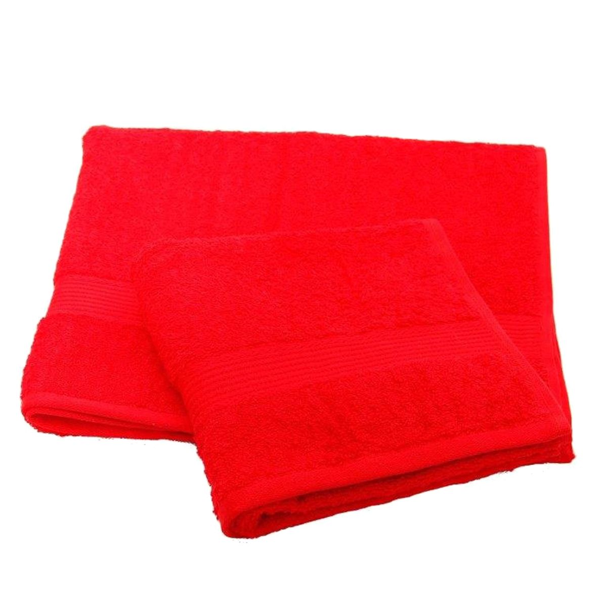 MASEL - Set 2 Toallas Florentino 100% Algodon Rojo