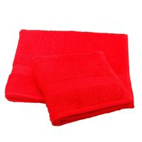 Set 2 Toallas Florentino 100% Algodon Rojo