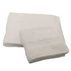 MASEL - Set 2 Toallas Florentino 100% Algodon Blanco