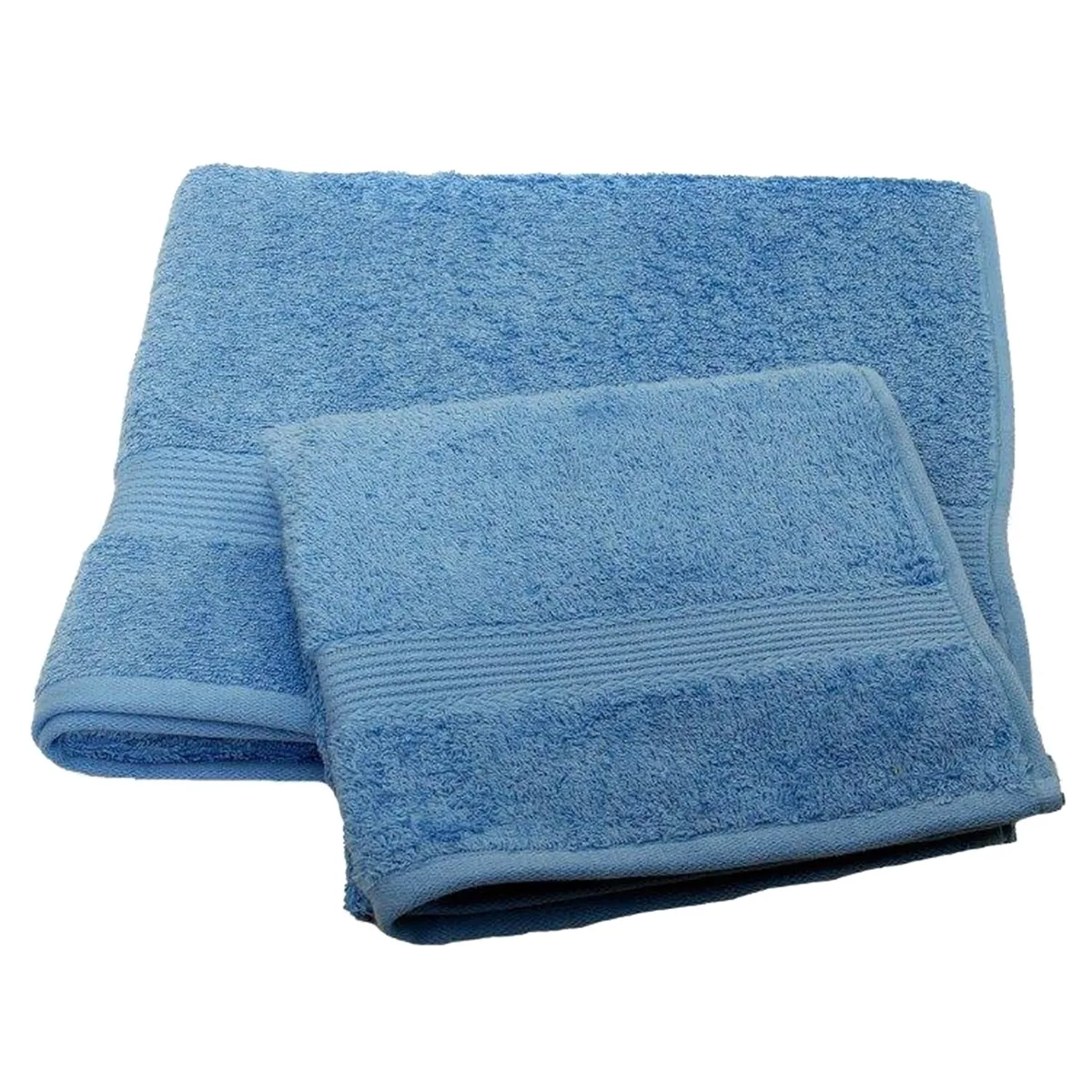 MASEL - Set 2 Toallas Florentino 100% Algodon  Azul