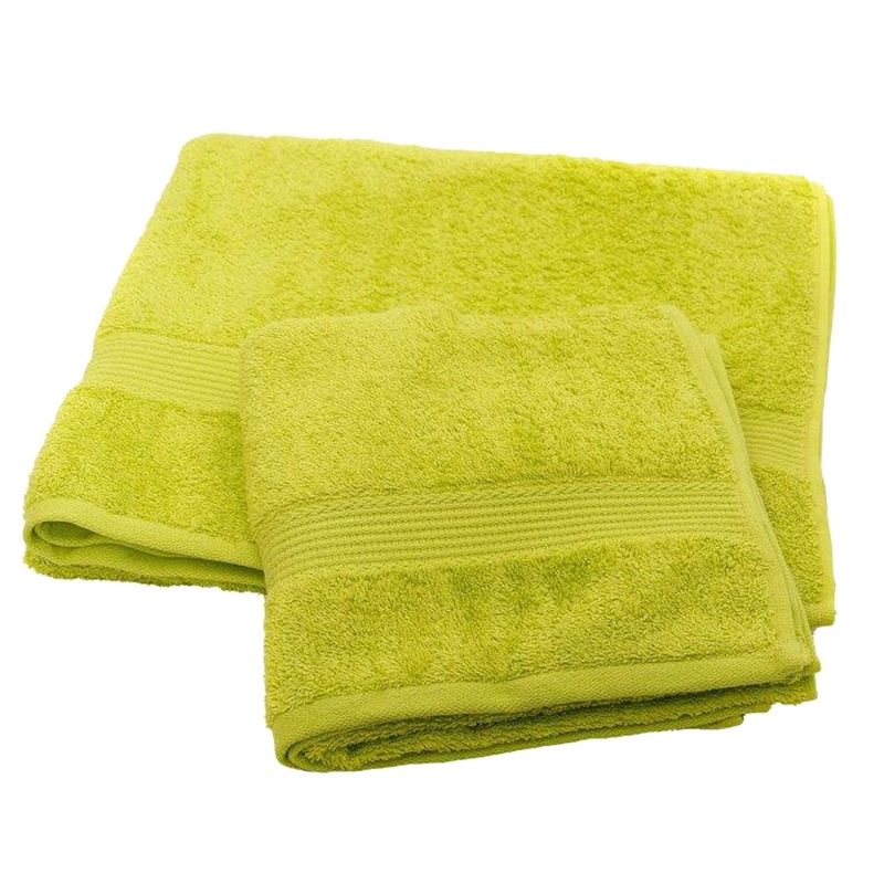 MASEL - Set 2 Toallas Florentino 100% Algodon  Pistacho