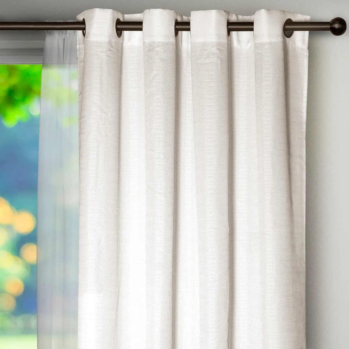 MASEL - Set Cortinas  Barbara 8 Piezas Crudo 140 X225