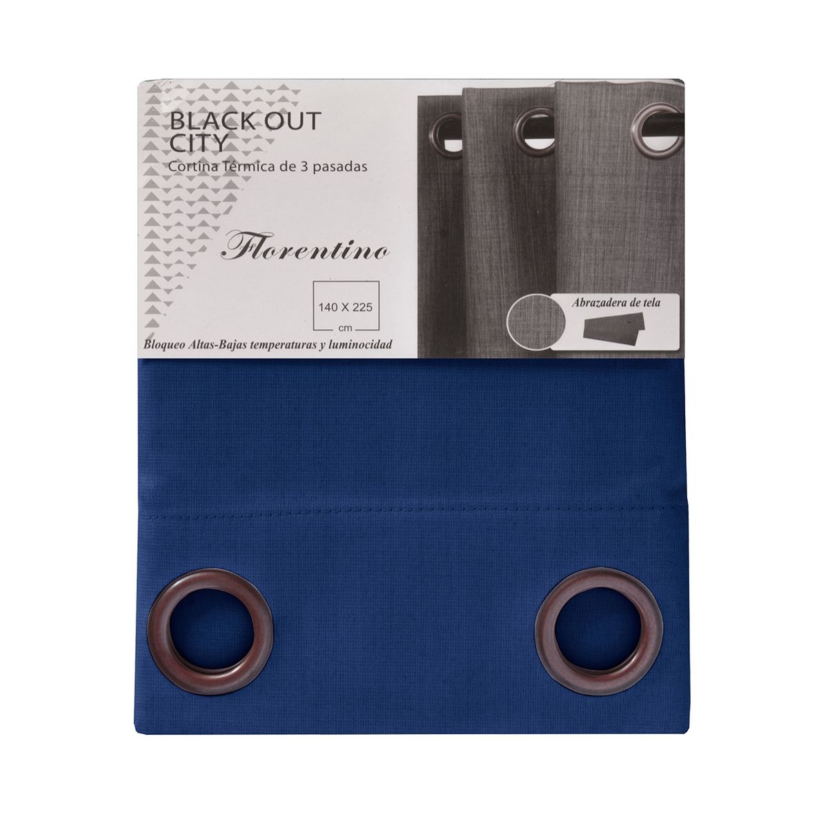 MASEL - Cortina Black Out City 140 X 225Azul