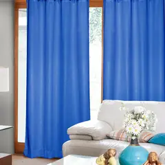 MASEL - Set 2Cortinas Embosed Azul 140x225