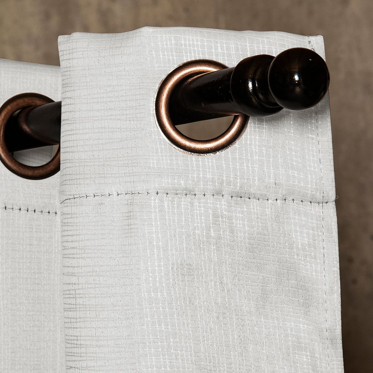 MASEL - Set  2 Cortinas  Embosed Blanco 140x225