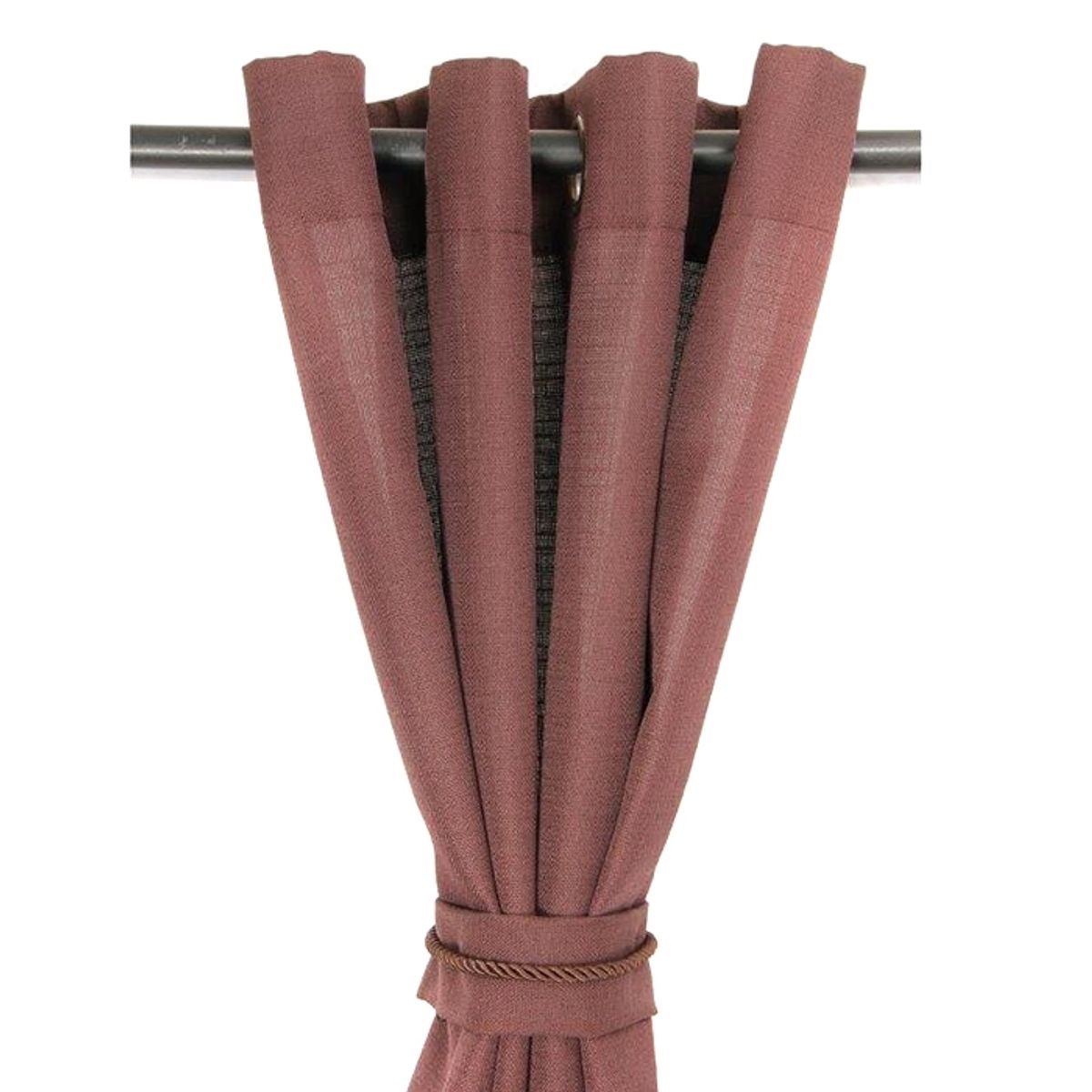 MASEL - Set Cortinas Barbara Chocolate 8 Piezas