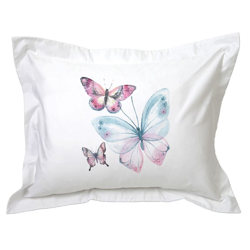 TUYO PRINT - Funda de Almohada Mariposas Rosadas