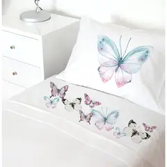 TUYO PRINT - Juego de Sábanas Transición Mariposas