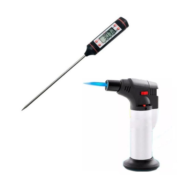 GENERICO - Soplete Recargable Termometro De Cocina