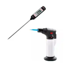 GENERICO - Soplete Recargable Termometro De Cocina